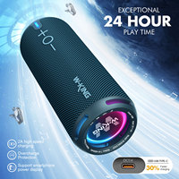 W-King D320 – Enceinte sans fil avec woofer, portable pour l'extérieur, enceinte TWS pour la lecture de musique, enceinte de fête, enceinte basse, mini enceinte