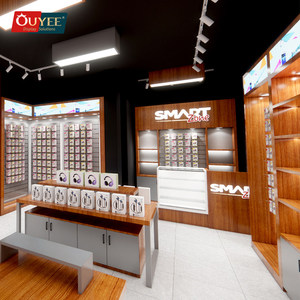 Thiết kế trang trí cửa hàng sửa chữa điện thoại di động hiện đại, kệ trưng bày điện thoại thông minh, kệ trưng bày dạng thanh cho phụ kiện điện thoại - Product Image 4