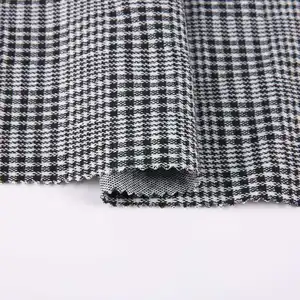 TR yarn dyed houndstooth stretch garment knitted fabric jacquard high quality for suit or coat