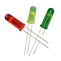 1000 pièces/sac Diodes LED 5 mm Rouge Jaune Vert Bleu Couleurs Personnalisables Diode Émettrice de Lumière Diffusée