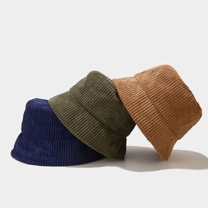 Wholesale High Quality Fashion Fishing Hat Blank Plain Basin <b>Caps</b> <b>Winter</b> Corduroy Bucket Hat - Product Image 1