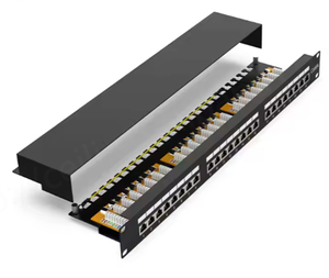 Panneau de brassage réseau Cat 5e Cat6 Cat6A 24ports 19 "1U Montage en rack RJ45 entièrement blindé - Product Image 3
