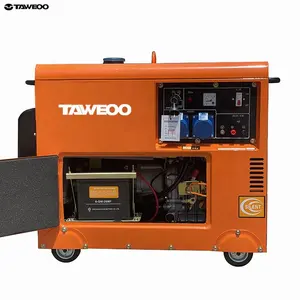 Taceoo Generator Diesel Kedap Suara 5KW, Generator Diesel 1 atau 3 Fase Sunyi