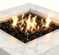Vales – Mini Cheminée Bioéthanol Moderne en Acier Inoxydable, Flamme Réelle, Autoportante, Chauffage Décoratif pour Villa Intérieure