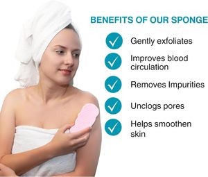 Skin Exfoliating Bath Brushes Body Clean Bath Scrubbing <b>Sponge</b> Shower Massager for Babies and Adults - Product Image 5