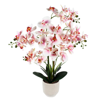 Fleur artificielle Phalaenopsis en pot 35/70/73cm, sensation 3D réaliste, pour décoration de mariage et de maison