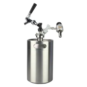 New 304 Stainless Steel 5l Mini Keg Craft Beer Dispenser Home Brew Kit