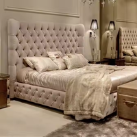 Prix direct usine moderne confortable maison hôtel Double taille doux chambre lit de stockage