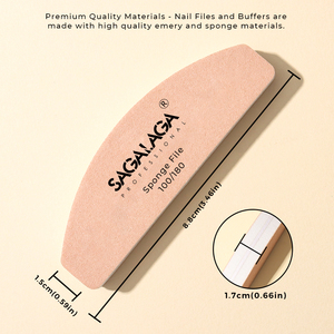 ตะไบเล็บฟองน้ำสองด้านออกแบบโลโก้อย่างมืออาชีพ80/100/120/180/200กรวดยอมรับตะไบเล็บฟองน้ำขนาดผสม - Product Image 2