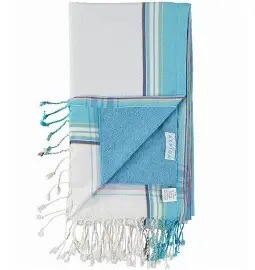 Serviette Kikoy rose en coton, motif rayé, légère, tissée, absorbante, faite à la main, pour la plage, le voyage, la salle de bain, les centres de villégiature - Product Image 2