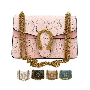 Fashion Luxury handbags Ladies Famous Snake Skin Handbags Designer Young Women Designer Shoulder Hand Bags