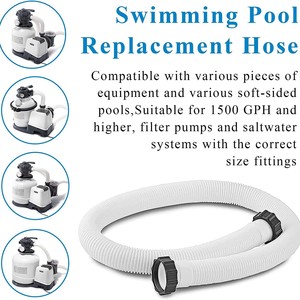 Lot de 2 tuyaux de remplacement pour piscine avec adaptateurs de type B pour pompe de filtration de piscine hors sol, installation facile - Product Image 5