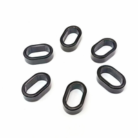 Perles d'espacement de curseur en acier inoxydable personnalisées breloques de glissière rectangle perles de curseur clips de verrouillage de bracelet grand trou cordon en cuir