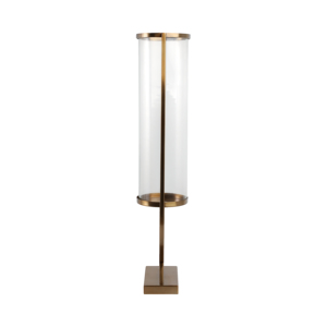 Contemporary Metal And <b>Glass</b> Hurricane Candle Holder Elegant Pillar <b>Candlestick</b> Table Centerpiece Decorative - Product Image 3