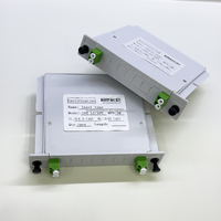 Divisor de Fibra Óptica Tipo Inserto 1x2 LC APC SM, Caja Divisora de Fibra Monomodo, Módulo LGX, Disponible para OEM