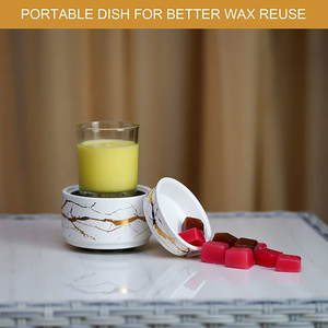 Bán Buôn 2-Trong-1 Hương Thơm Nến Ấm Gốm Điện Sáp Tan Ấm Hơn - Product Image 4