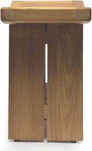 Banco doccia naturale legno di <span class=keywords><strong>Teak</strong></span> indonesiano pesante sgabello costruito robusto con comodo sedile curvo e ripiano di stoccaggio. - Product Image 2