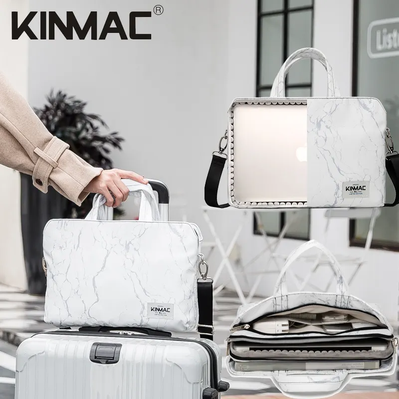 Kinmac — sac à bandoulière pour ordinateur portable, sacoche de protection résistante à l'eau avec coussin de rebondissement tout directionnel 13 pouces-360 hp, 13.5