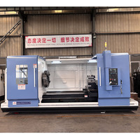 Tour CNC robuste CWK61125 avec guidage de 755 mm, porte-outils électrique à 4 positions, contre-épingle manuelle et mandrin à 4 mors de 1000 mm