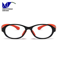 Monture de prescription ovale personnalisée OEM TPEE&TR90, anti-lumière bleue, pour enfants et adolescents, taille 48-16-125, fabricant professionnel
