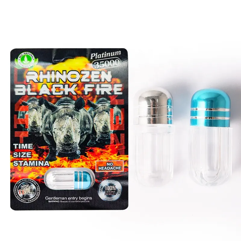 Paquets personnalisés de pilules d'amélioration pour hommes, boîtes d'affichage de carte 3D, Rhino 8 500K, emballage de pilules de carte Blister pour Rhino 69
