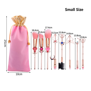 8Pcs profesional de la Fundación cepillo mango de Metal herramientas de maquillaje Sakura de lujo Rosa maquillaje cepillo conjunto para niña - Product Image 3