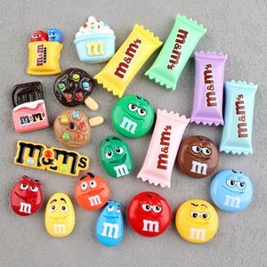 Kawaii Fun <span class=keywords><strong>M</strong></span> Bean Chocolate resina accesorios DIY teléfono caso resina encantos resina caramelo para Decoración - Product Image 1