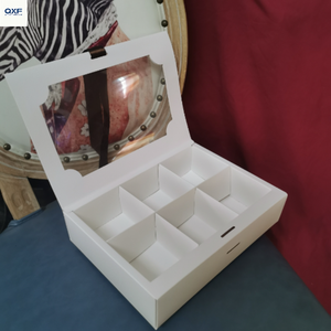 Boîte à glissière en papier kraft UV <span class=keywords><strong>de</strong></span> 2 mm, fabrication directe d'usine, plateau pour <span class=keywords><strong>pâtisserie</strong></span>, cadeau, cupcake, beignets, hot-dogs, emballage, séparateurs pour biscuits - Product Image 6