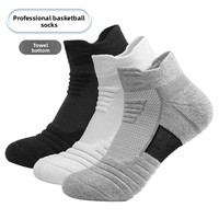 Chaussettes de sport mi-mollet pour hommes, anti-odeur, en spandex, avec semelle épaissie en tissu éponge, taille unique, vente chaude