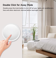 Bouton variateur sans fil Tuya Zigbee, interrupteur de scène, alimenté par batterie, pression unique marche/arrêt, déclencheur de scène par longue pression, maison intelligente