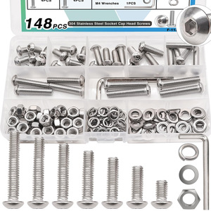 Screws Kit 2322pcs M2 M3 Hex Head Carbon Steel DIN 912 Grade A Level 12.9 With Nuts Washers For DIY Repair - Product Image 3