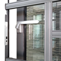 Ventana Corredera Lateral de Aluminio con Rotura de Puente Térmico, Marco Resistente, Deslizamiento Suave, Protección Contra Tormentas, Triple Cristal para el Hogar, Directo de Fábrica