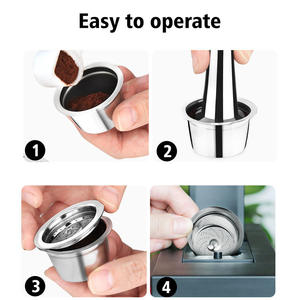 Capsule di Caffè Riutilizzabili in Acciaio Inox 304 per <span class=keywords><strong>Macchine</strong></span> <span class=keywords><strong>da</strong></span> Caffè K FEE <span class=keywords><strong>Caffitaly</strong></span> Verismo ALDI Expr - Product Image 4