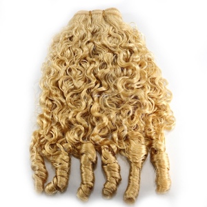 Extensions de cheveux humains vierges, bouclés naturels, blonds 613, volume ajouté, cheveux humains vierges birmans, cheveux humains réels, Remy vietnamien brut - Product Image 1