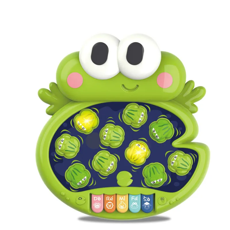 Baby Playing Leaming Musical Piano Frog Game Machines Toys Whack a mole