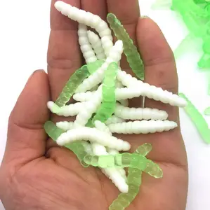 Simulação larvas pão worm falsa isca macio worm vermes macios Criativo novidade engraçado Halloween brinquedo lagarta macia