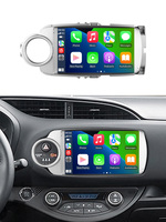 MEKEDE Android Auto Car Multimedia 4 cœurs 2+32 Go FM Car-play Autoradio Écran tactile IPS pour Toyota Yaris Vios 2012-2017 Argent