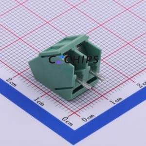 JL103-50002G01 Screw Terminal Block Through hole Component (THT),P=5mm Connector 1x2P 5mm Green Through Hole - Product Image 2