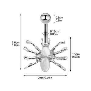 Mode acier chirurgical femmes Piercing bijoux espiègle nombril anneaux araignée nombril ventre anneaux - Product Image 3