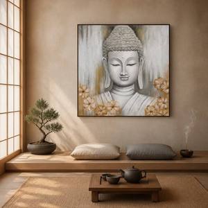 Texturé Bouddha Croyance Unique Pur Peint À La Main Peinture Artisanat Mur Art Maison Décor Cadre Peinture Photos Art <span class=keywords><strong>Affiche</strong></span> - Product Image 1