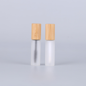 <span class=keywords><strong>Tube</strong></span> en verre dépoli naturel de 5ml avec capuchon en bambou contenant du mascara Eyeliner Tubes de baume à lèvres avec brosse en nylon - Product Image 6
