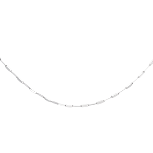 Chaînes fines courbées blanches en platine Pt950 avec maillons allongés pour collier ras du cou unisexe, style minimaliste, pour usage quotidien, cadeau - Product Image 4