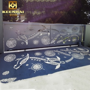 Đẹp khu dân cư rèn sắt cổng thiết kế Hàn linh hoạt gấp kim loại trượt hàng rào Panels đối với nhà lối vào - Product Image 2