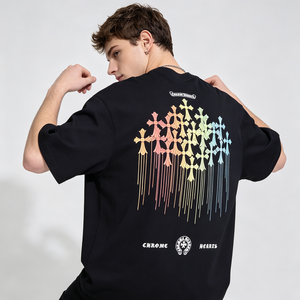 T-shirt da <span class=keywords><strong>uomo</strong></span> oversize personalizzate, con etichetta privata, taglie forti, in cotone, con spalle scese, all'ingrosso - Product Image 2