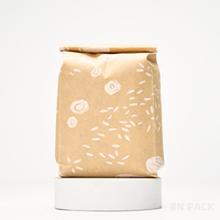 Pochette en papier kraft biodégradable avec fenêtre, thermoscellable pour les truffes au chocolat