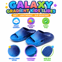 Детские шлепанцы Custom Kids Galaxy Slide с синим принтом в стиле Splatter, дышащие, нескользящие, для мальчиков и девочек, для лета и улицы