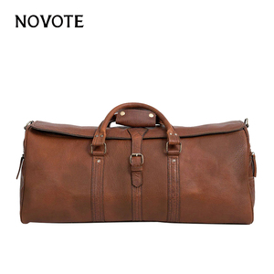 Borsa da Viaggio in Pelle di Vacchetta Stile Retrò Grande Capacità OEM/ODM Borsa Weekend Outlet di Fabbrica NOVOTE - Product Image 1