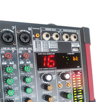 Console de mixage numérique mini professionnelle 4/6/8 canaux avec alimentation fantôme 48V Bluetooth USB pour scène, studio et enregistrement