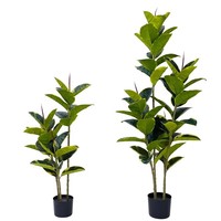 Décoration intérieure pour bureau à domicile et salon avec faux chêne artificiel en soie, plante en pot en plastique, design élégant pour intérieur