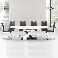 Mesa salle manjedoura em forma de quadrado branco extensível 4 lugares 6 mármore moderno dobrável de luxo cadeiras de sala de jantar conjunto de mesa